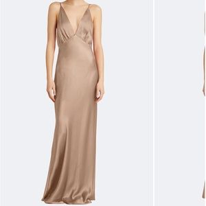NWT Bec & Bridge Lorelai V Maxi Dress in Golden